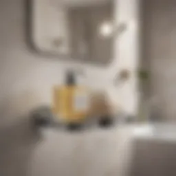 Elegant wall-mounted soap holder in a modern bathroom setting