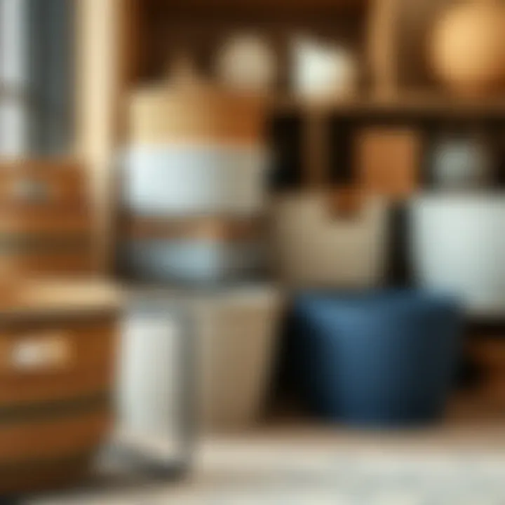Various Kallax storage baskets showcasing diverse materials and colors