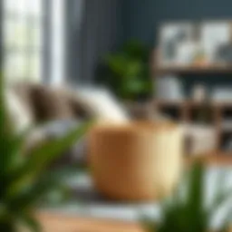 Elegant Kallax storage basket in a modern living room setting