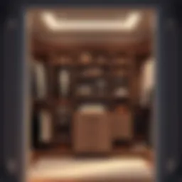 Elegant closet organizer showcasing various compartments and shelving