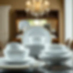 Elegant display of Corelle dinnerware set