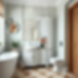Stylish corner bathroom storage cabinet enhancing modern decor
