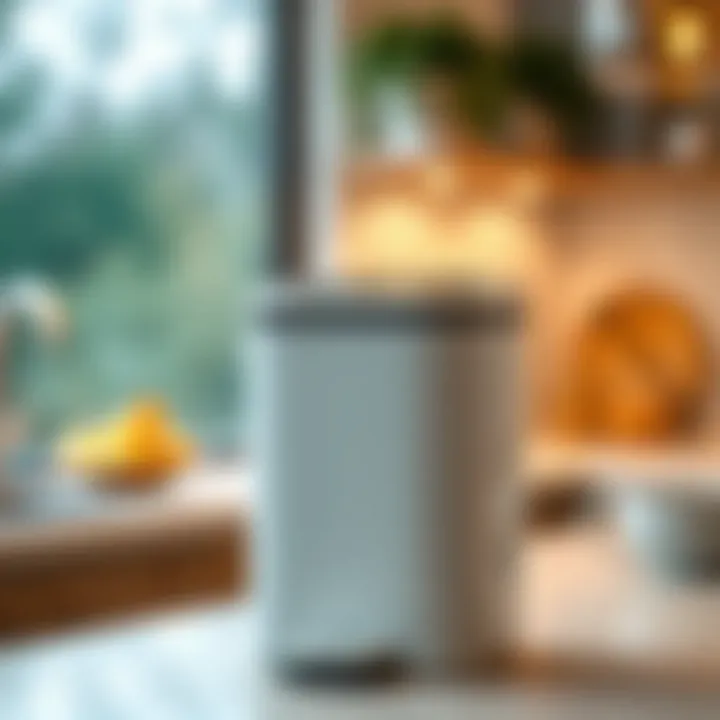 Ergonomic design of a countertop garbage can