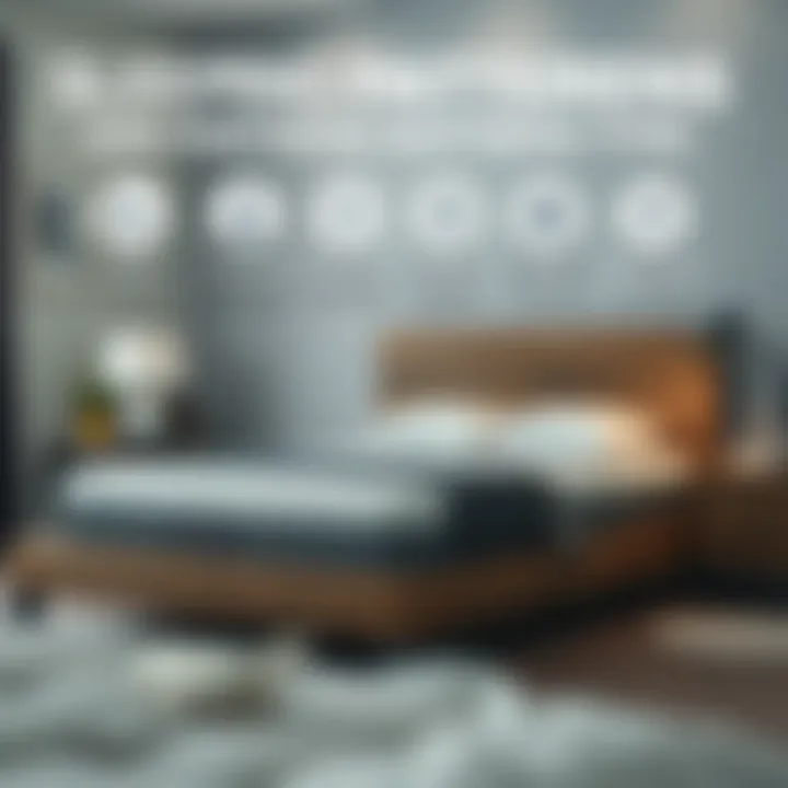 Infographic illustrating sleeping patterns on different mattress types