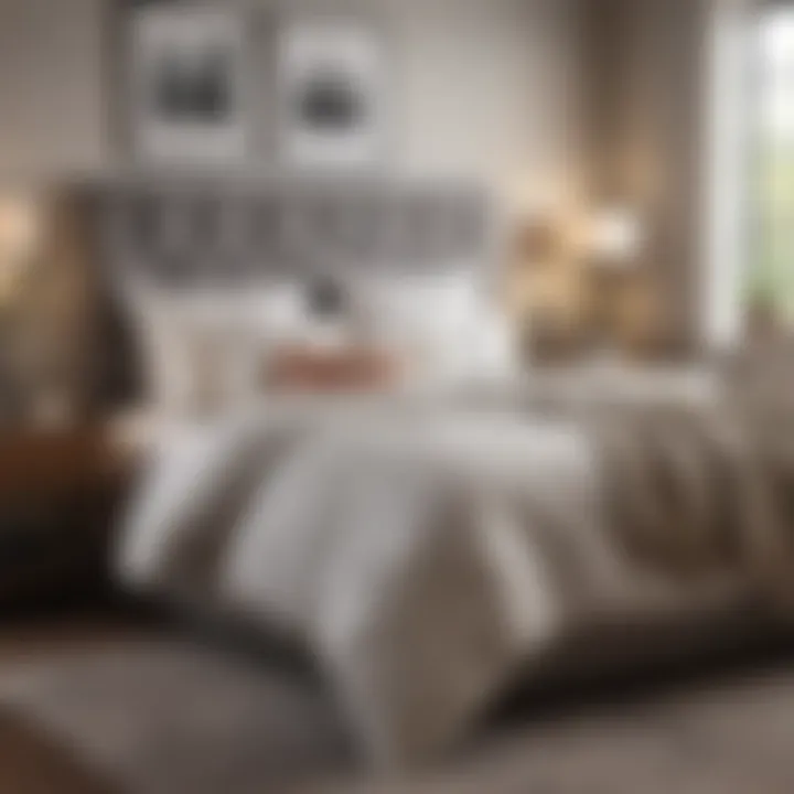 A beautifully designed cozy bedroom highlighting design trends in extra thick comforter sets