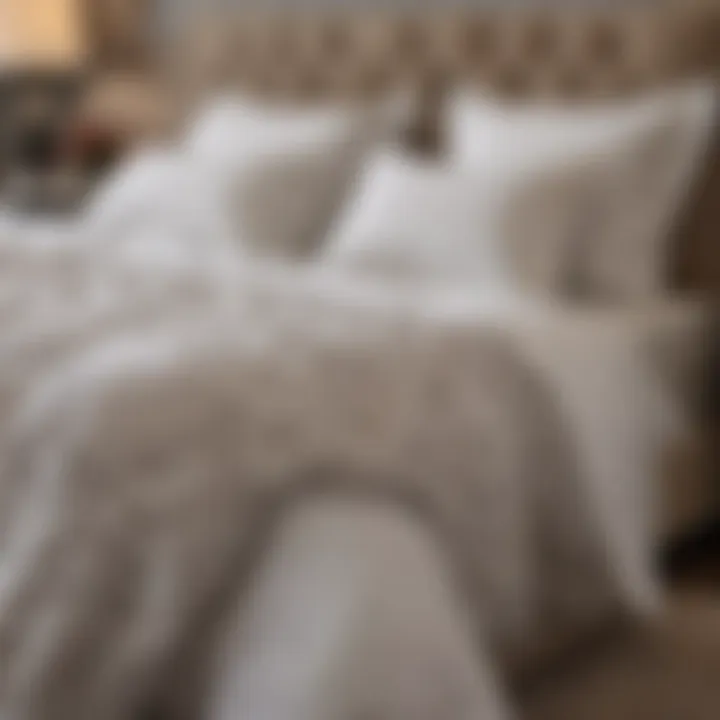 Luxurious bedding arrangement featuring an extra thick comforter set in a stylish bedroom