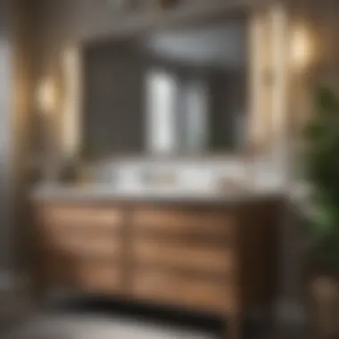 Innovative Materials in Bath Vanity Design Stylish bath vanity showcasing unique materials and finishes