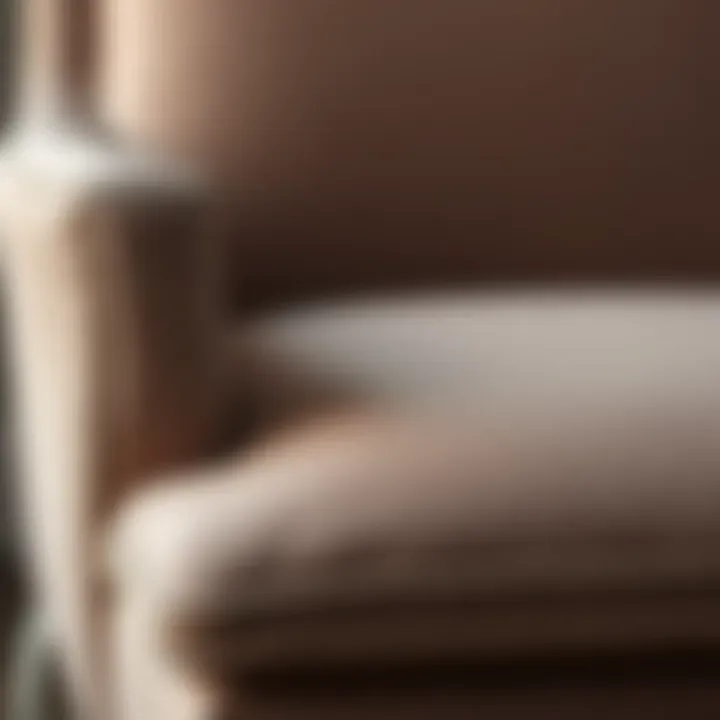 Close-up of Parson chair upholstery showcasing design details