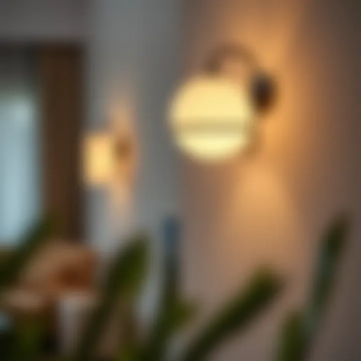 Modern wall lamp design in a contemporary setting