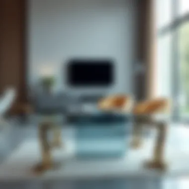 Modern Elegance with Glass Table Top Elegant glass table top showcasing modern decor