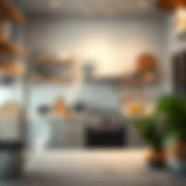 Chic Kitchen with Stainless Steel Shelves for Stylish Storage Stylish kitchen using stainless steel shelves for storage