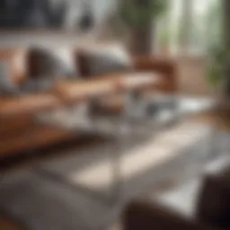 Stylish 3x5 table top in a modern living room setting