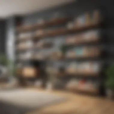 Creative use of vertical space with innovative shelving and storage ideas.
