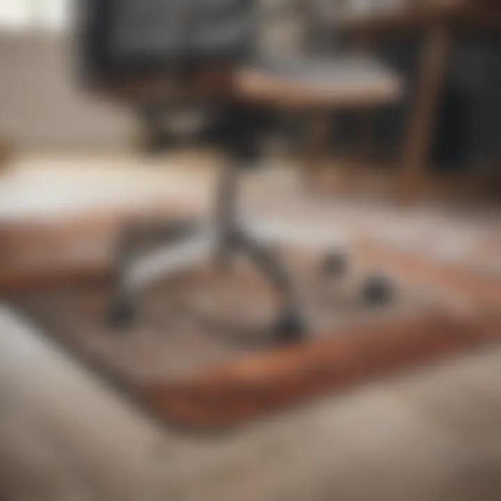 Different types of rug protectors displayed