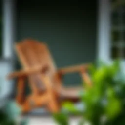 Exquisite teak porch chair showcasing rich grain patterns