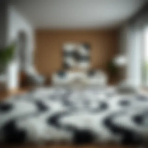 The Aesthetic and Practical Appeal of Black and White High Pile Rugs Introduction