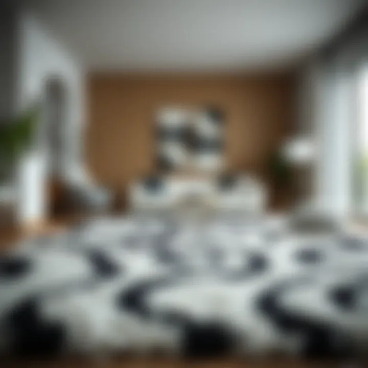 The Aesthetic and Practical Appeal of Black and White High Pile Rugs Introduction
