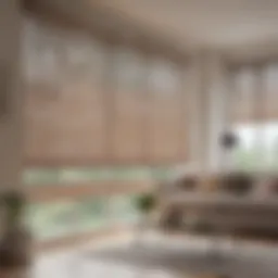 Elegant Venetian roller blinds in a modern living space