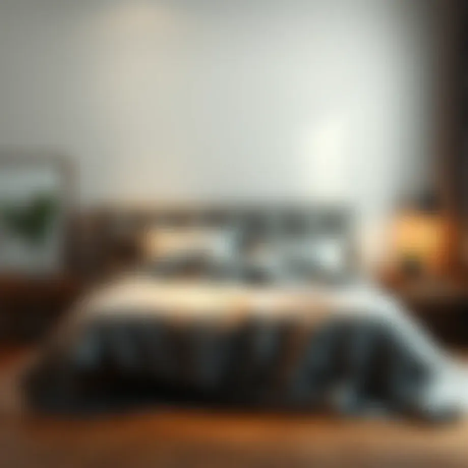 Cozy bed with weighted sheets in a serene bedroom setting