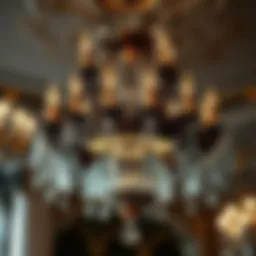 Exquisite craftsmanship of a Worlds Away chandelier showcasing intricate details